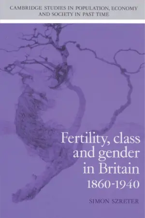 Cover for "Fertility, Class and Gender in Britain, 1860-1940"